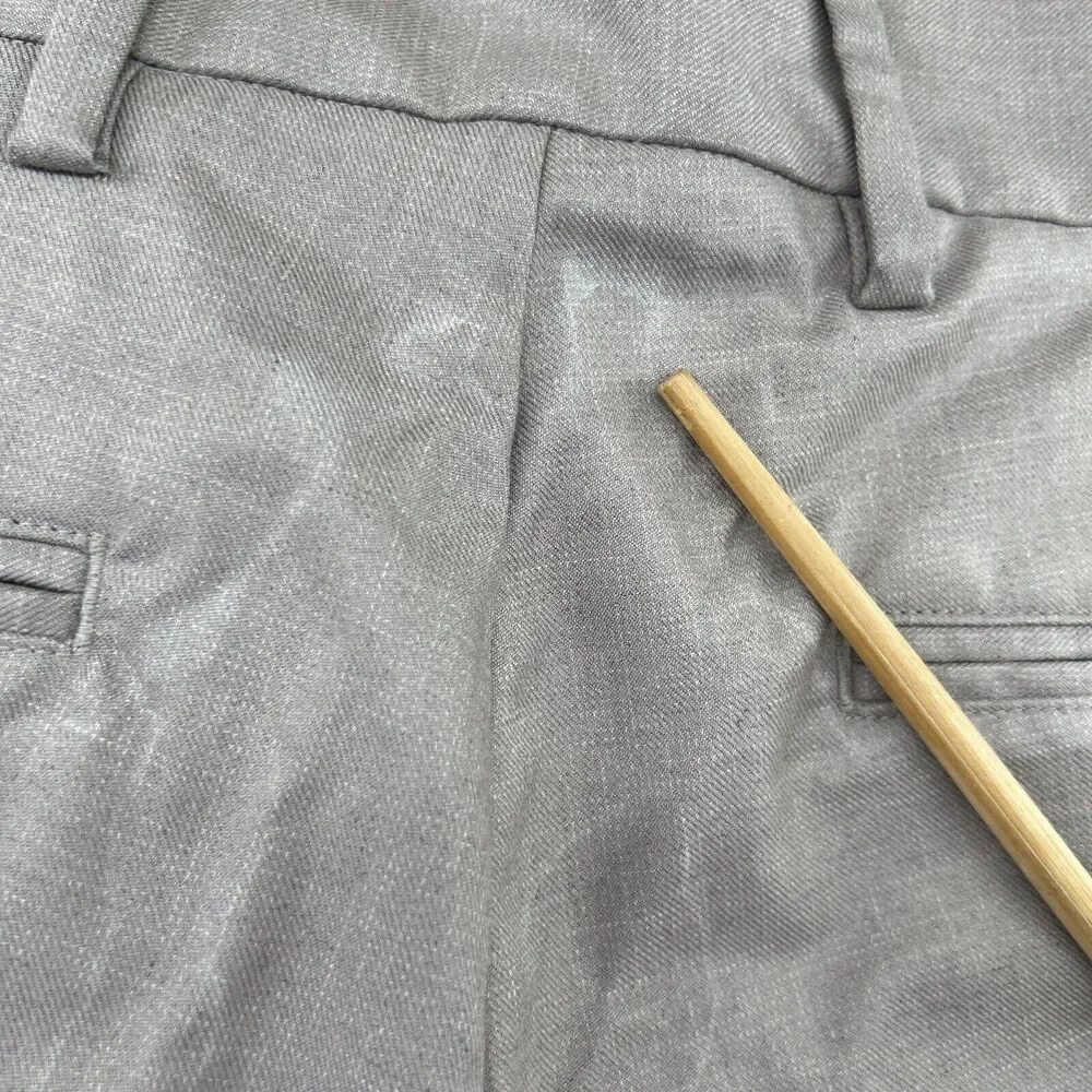 NORDSTROM Pants Mens 32 x 32 Gray Taupe Cotton Athletic Fit Non Iron Flat Front